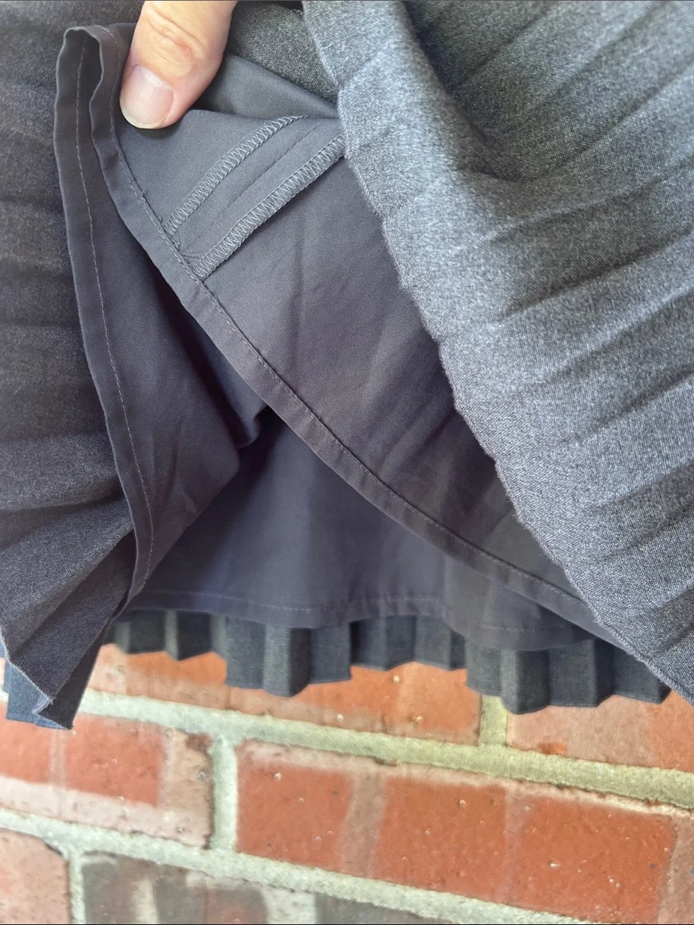 J. Crew Dark Charcoal Pleated Midi Skirt